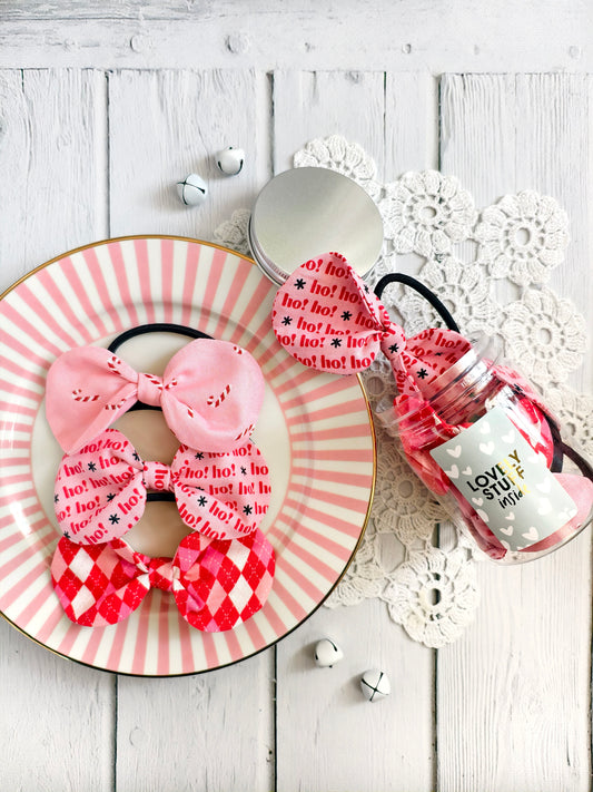 Fiocchi per capelli - Pink Christmas