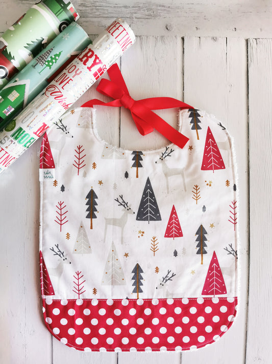 Bavaglino natalizio personalizzabile - renna bianca