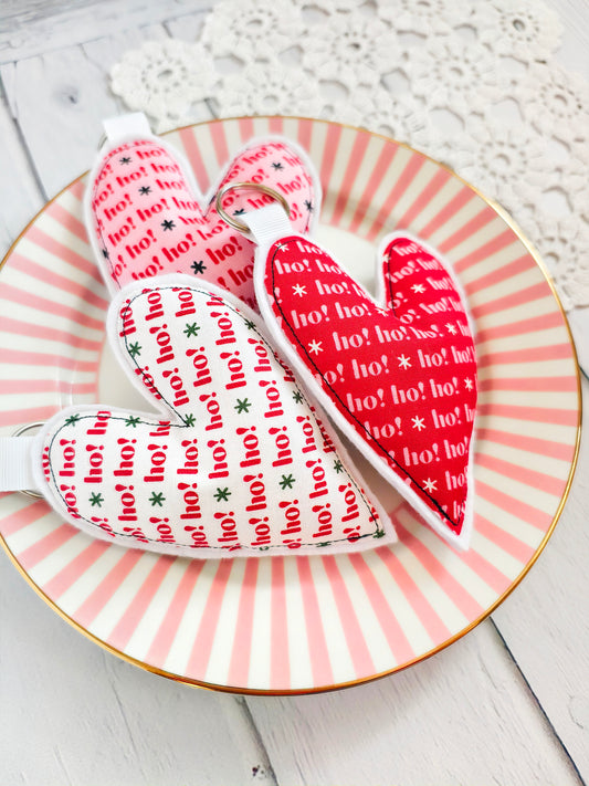 Portachiavi cuore - Rosso e bianco