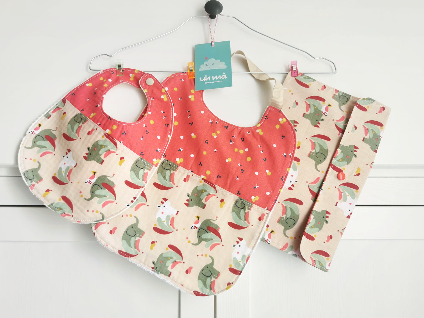 Set bavaglino e porta bavaglino