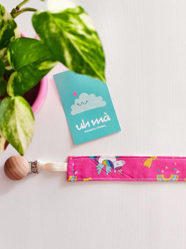 Set bavaglino e clip - unicorni